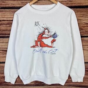 Vintage 1986 Bill The Cat Cartoon Artwork Crewneck